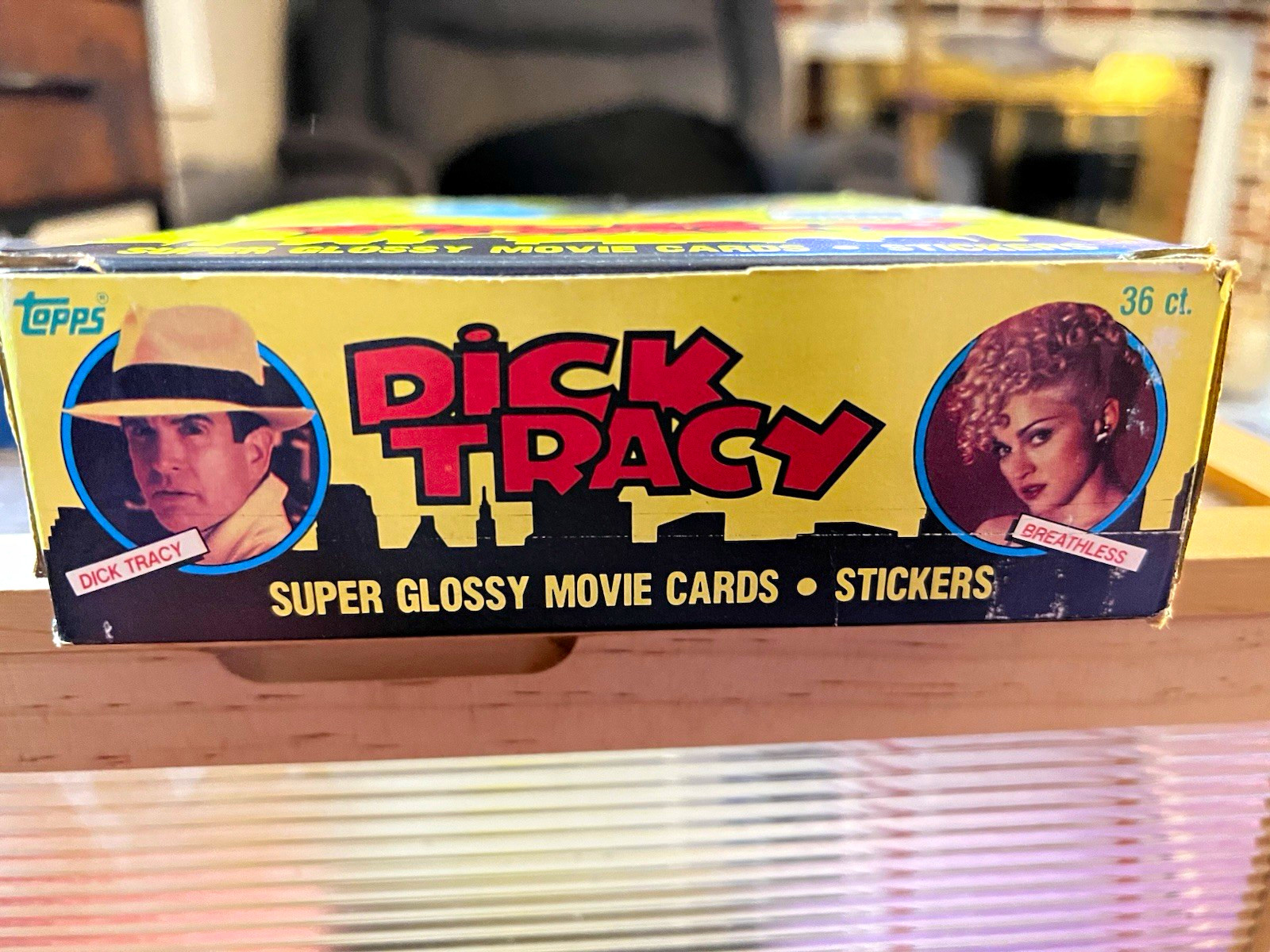 Topps D. Tracy 1990 Super Glossy Trading Cards Stickers Box 288 wax packs sealed