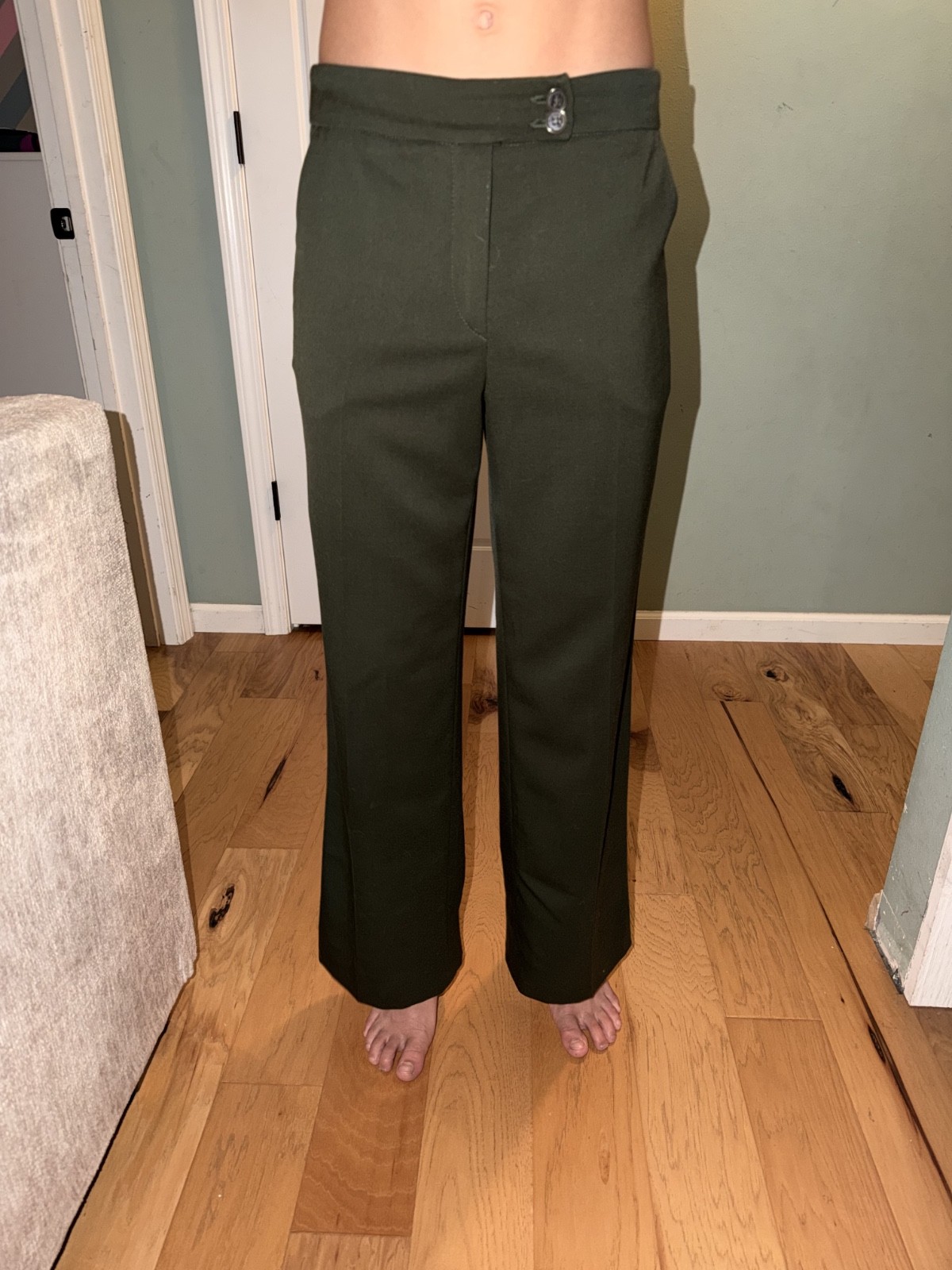 ETRO Milano Olive Green Tailored Trousers – Italian 42 / US 2