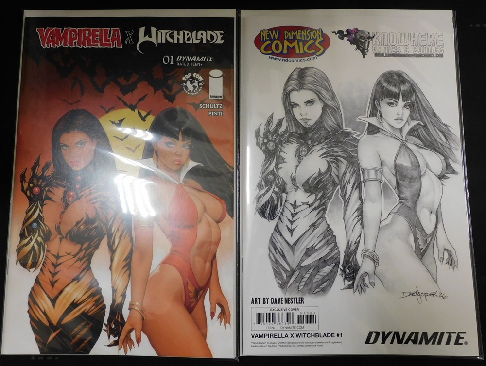 VAMPIRELLA X WITCHBLADE 1 NEW DIMENSION COMICS KNOWHERE VARIANT COMIC 2026 NM