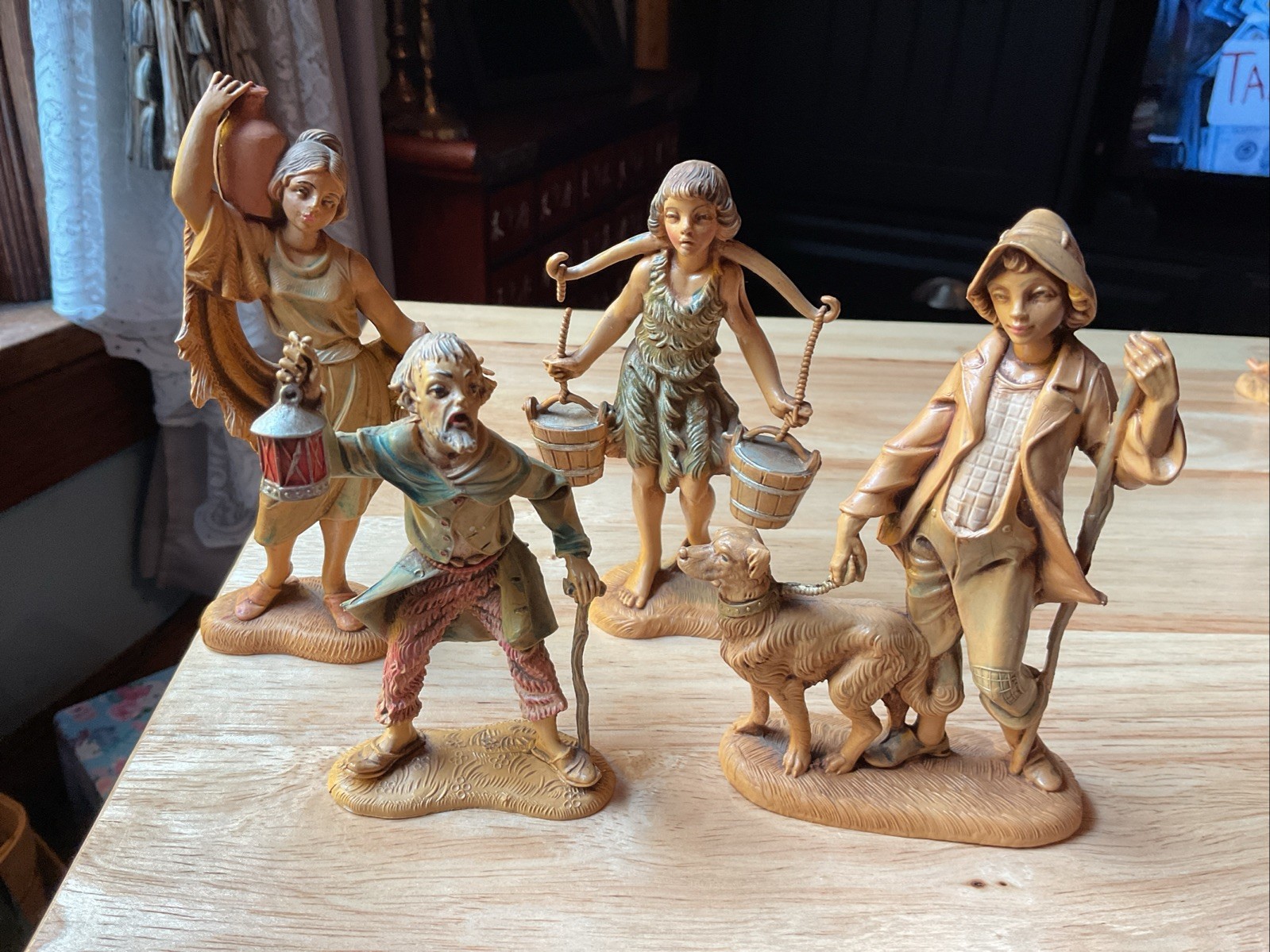 Lot Of 4 Fontanini Depose Italy Watchman, Zachariah, Asa, Judith Figurines 5 In.