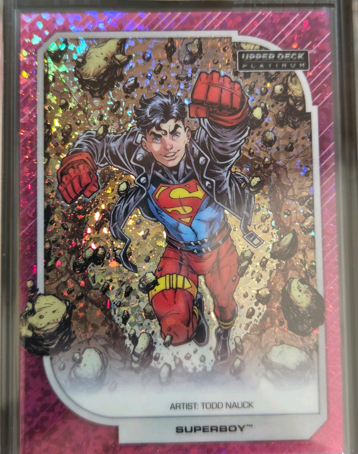 2026 UpperDeck Platinum DC Superboy PINK CRYSTALS 5/5 OMEGA