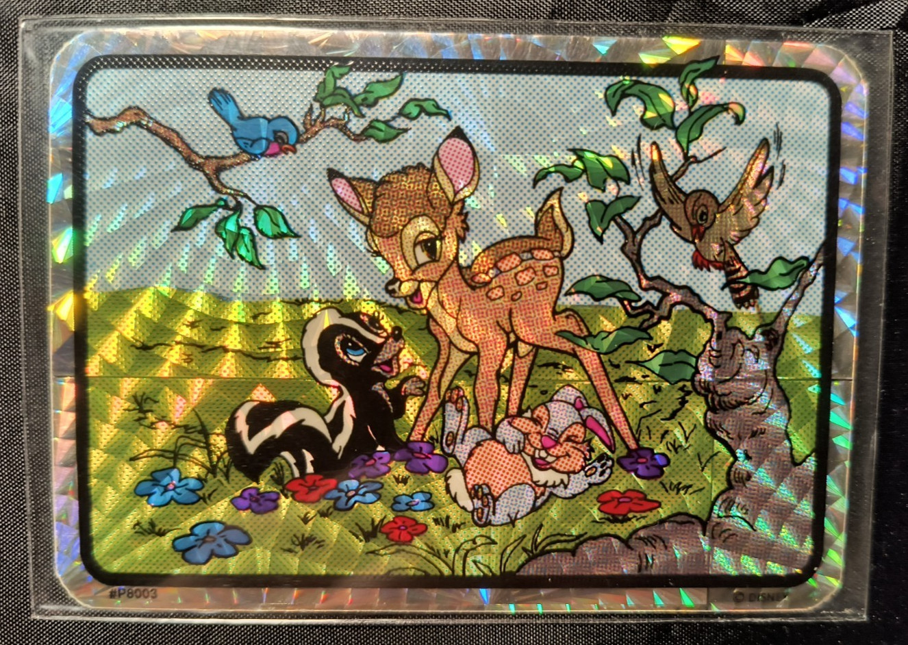 Vintage 1990\'s Disney Bambi Prism Vending Machine Sticker