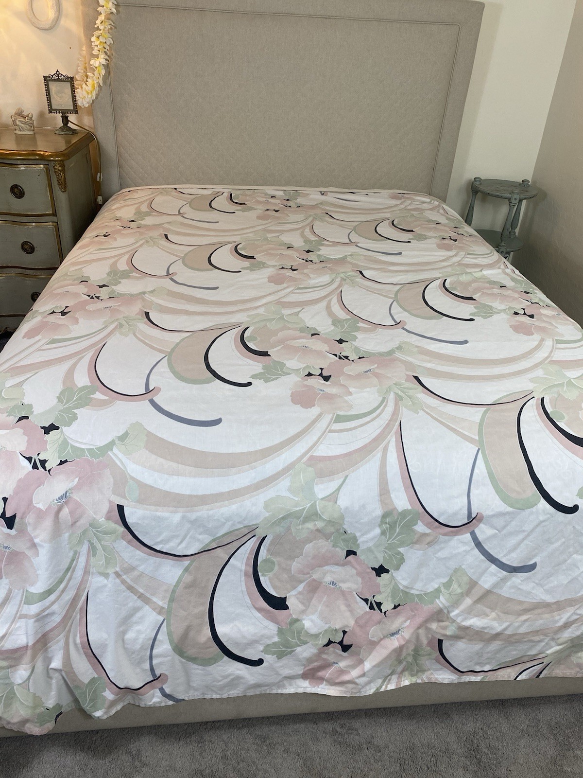 Vintage Springmaid Full/Double Anastasia Flat Sheet Art Deco 