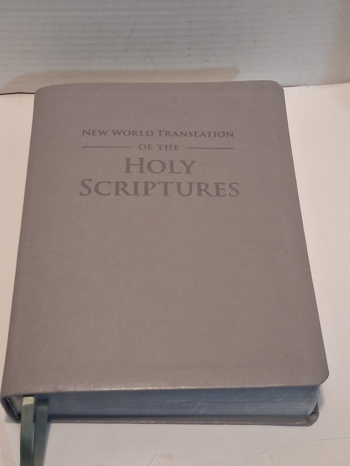 New World Translation of the Holy Scriptures Grey Leather - Great Condition