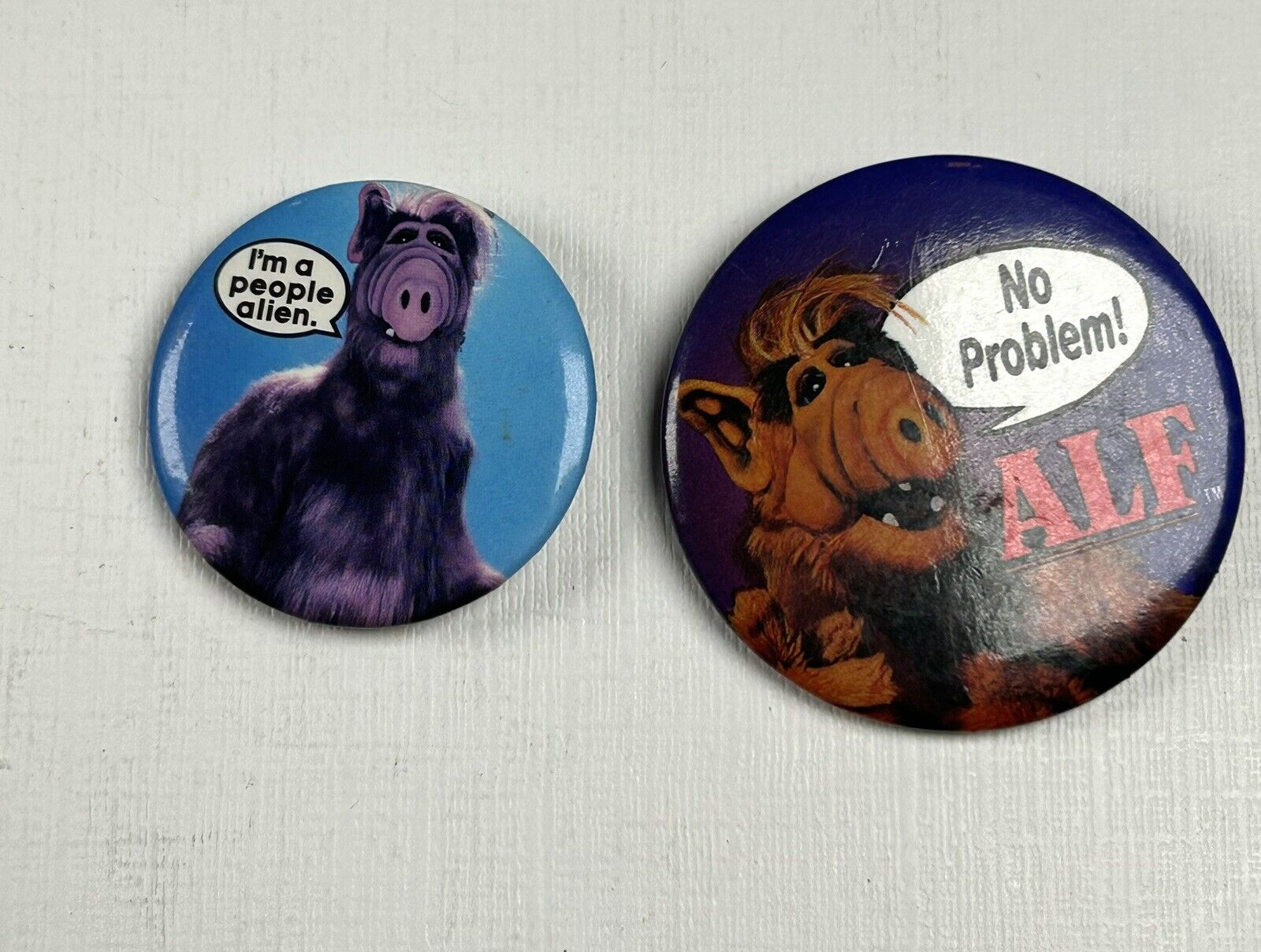 Vintage Alf Pins Pinback Buttons