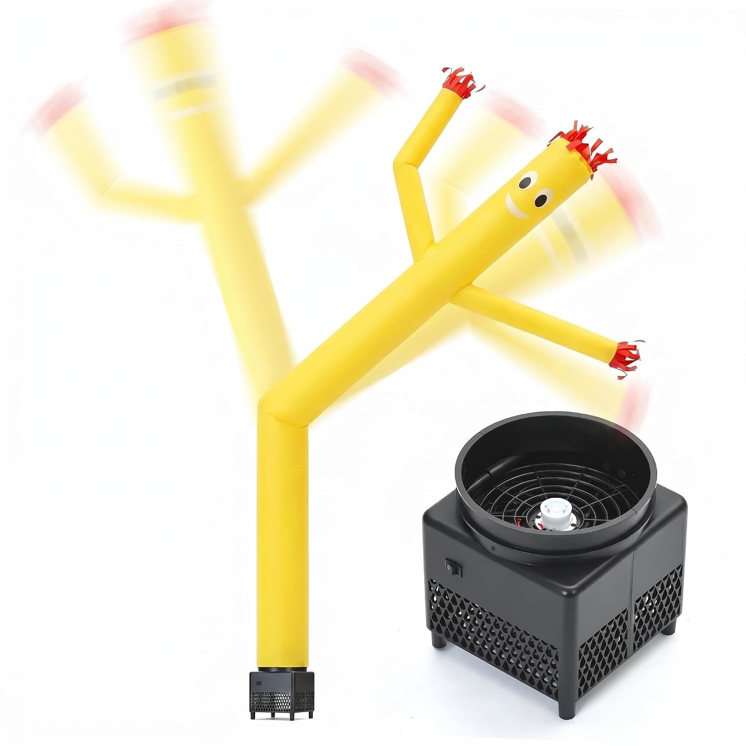 6ft Yellow Inflatable Waving Tube Man with Blower