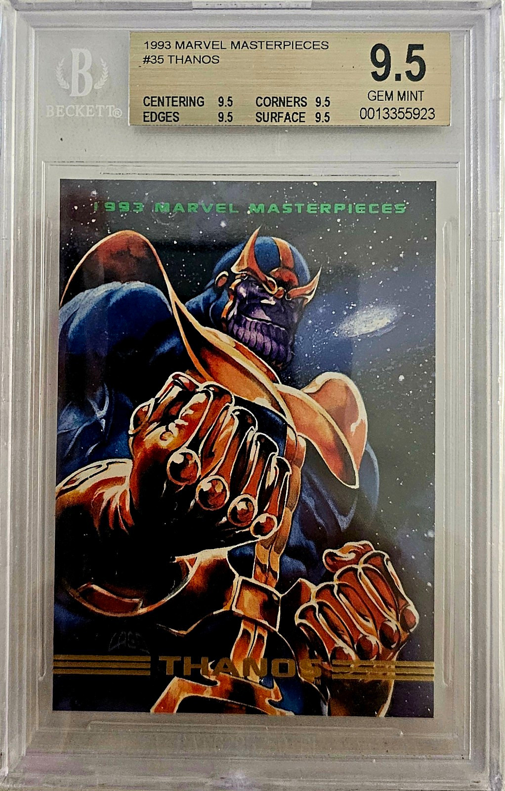 🔥💎1993 Marvel Masterpieces Thanos #35 Jusko BGS 9.5 Gem Mint Pop 8 True💎🔥