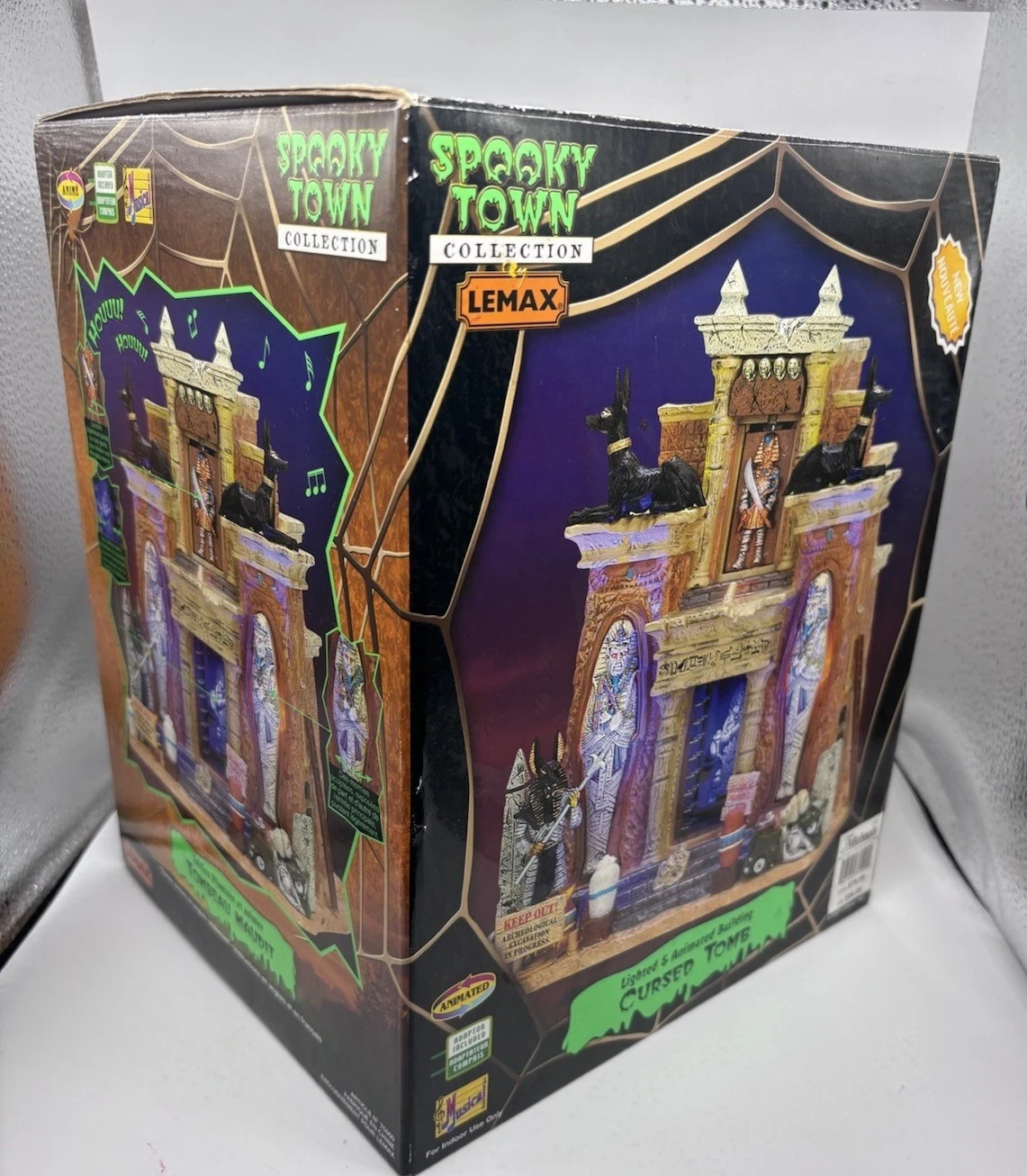 Lemax Spooky Town Tombeau Maudit Illuminated Animated Musical Tomb House 2007