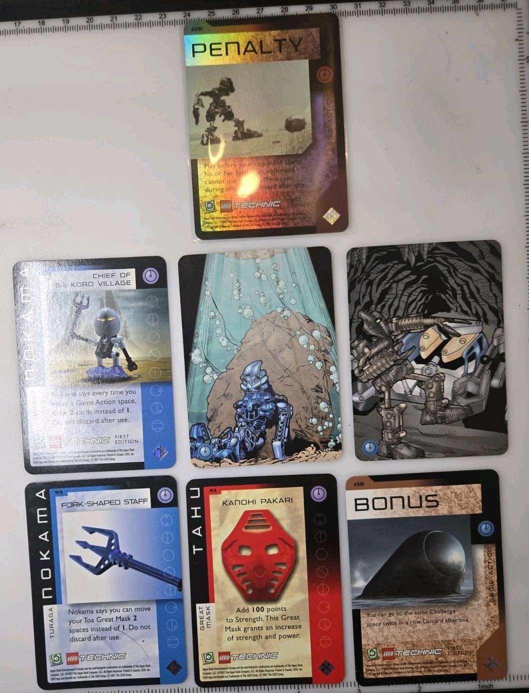 2002 Upper Deck LEGO Bionicle CCG trading cards Lot of 7 cards All NM 