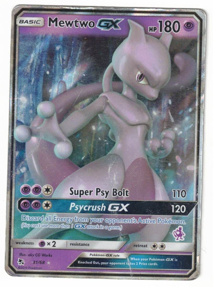 MEWTWO GX 31/68 - TCG Pokemon - Sun & Moon Hidden Fates - MP