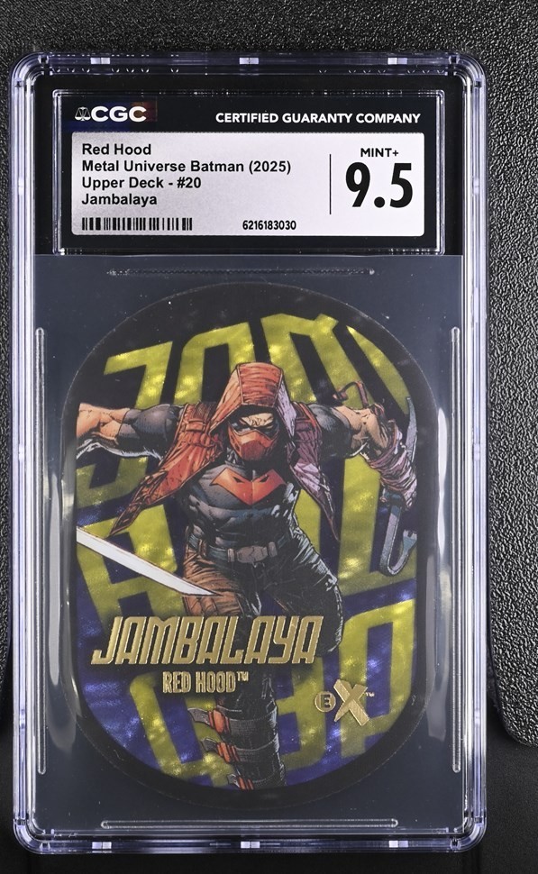 2025 Skybox Metal Universe Batman Red Hood Jambalaya CGC 9.5 Upper Deck DC