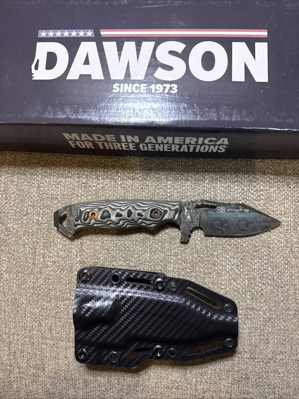 Dawson Steadfast General Purpose Knife With Rainstorm Finish