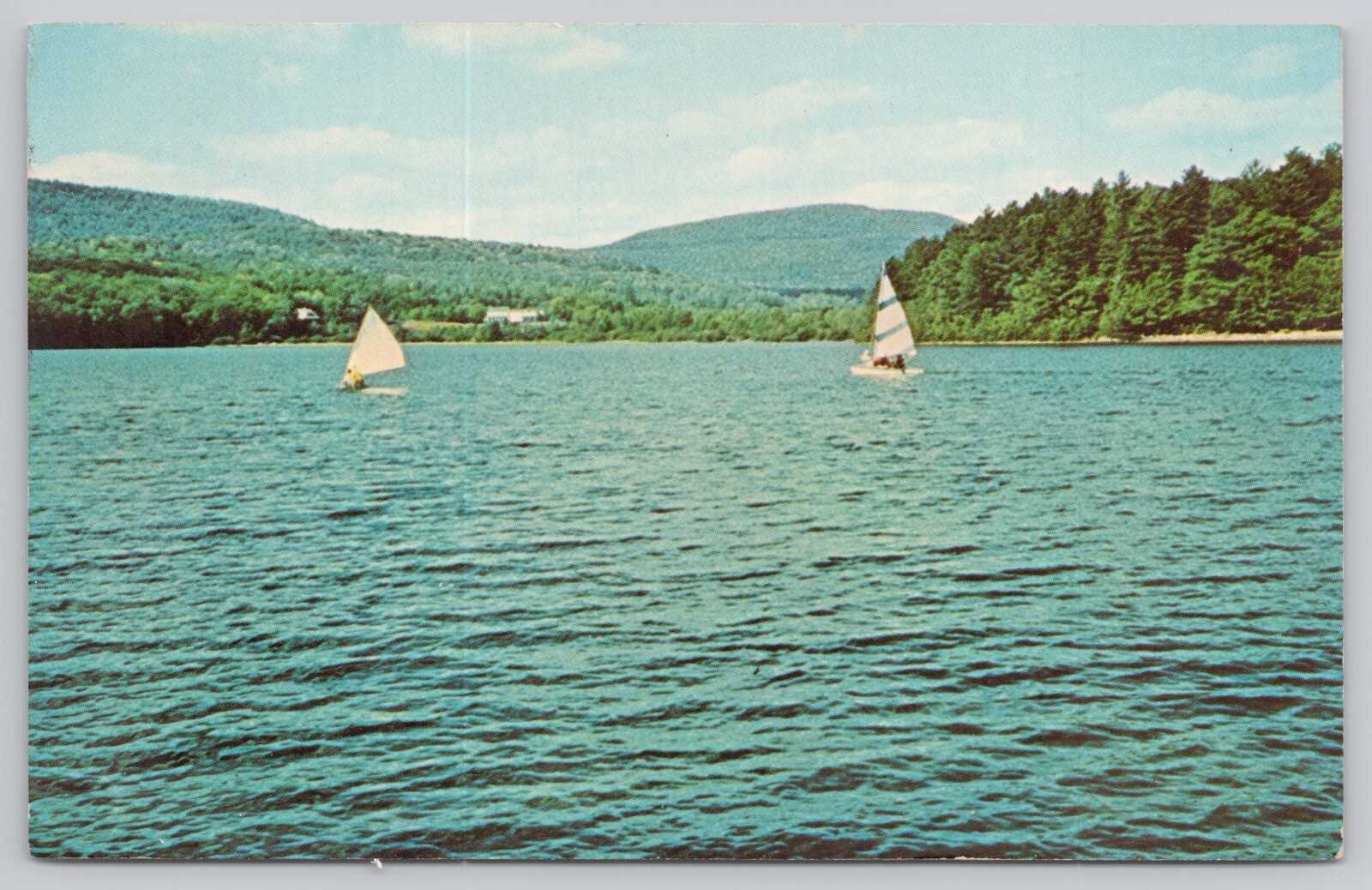 Piseco New York, Piseco Lake Sailboats Irondequoit Club SCARCE, Vintage Postcard Piseco New York, Piseco Lake Sailboats Irondequoit Club SCARCE, Vintage Postcard