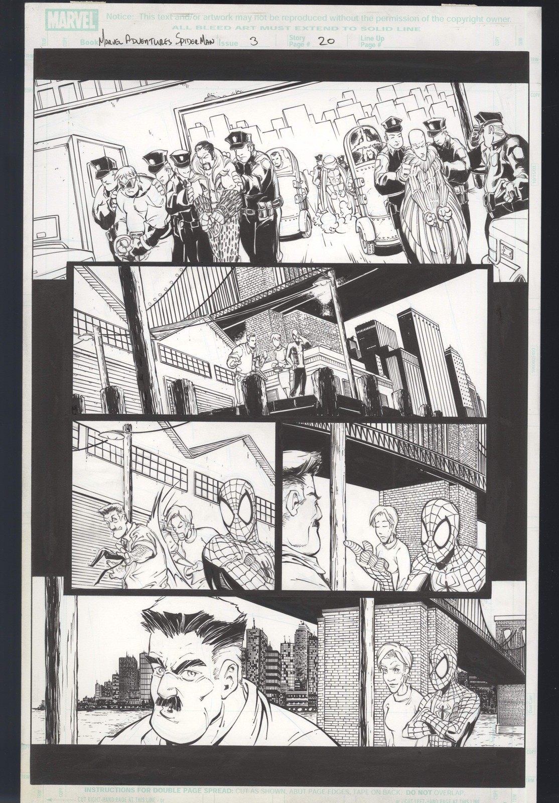 Marvel Adventures Spider-Man #3 Pg 20 Original Art Scherberger Sinister Six