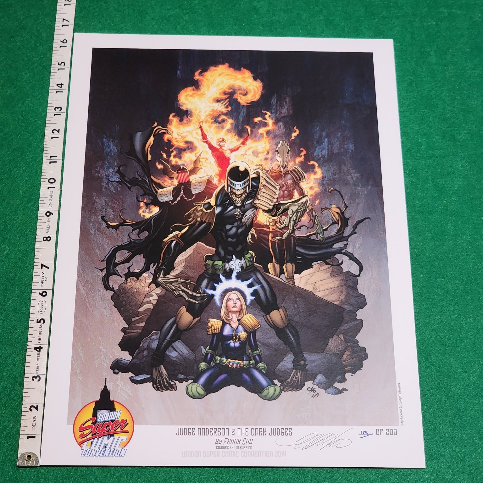 Frank Cho Judge Anderson & Dark Judges Signed LE Art Print 113/200 2014 London