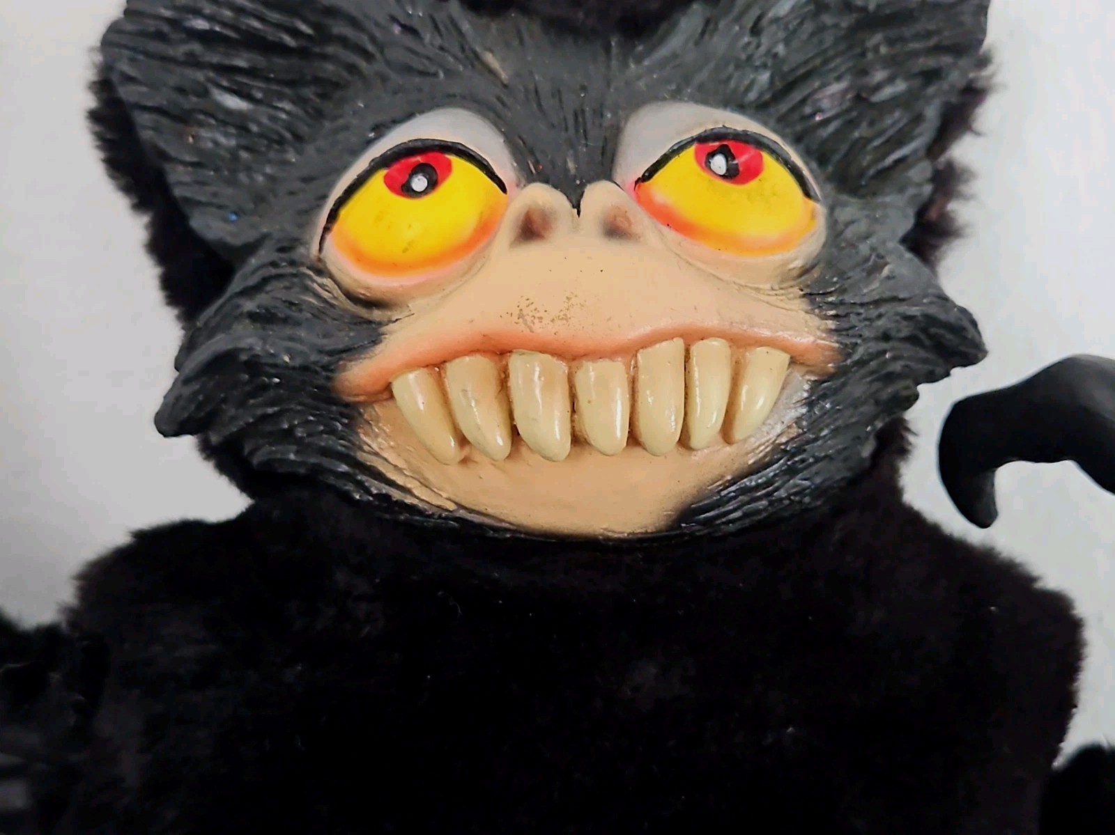 Very Rare Halloween HANGING PLUSH BAT W/RUBBER FACE 2001 Paper Magic Group HTF