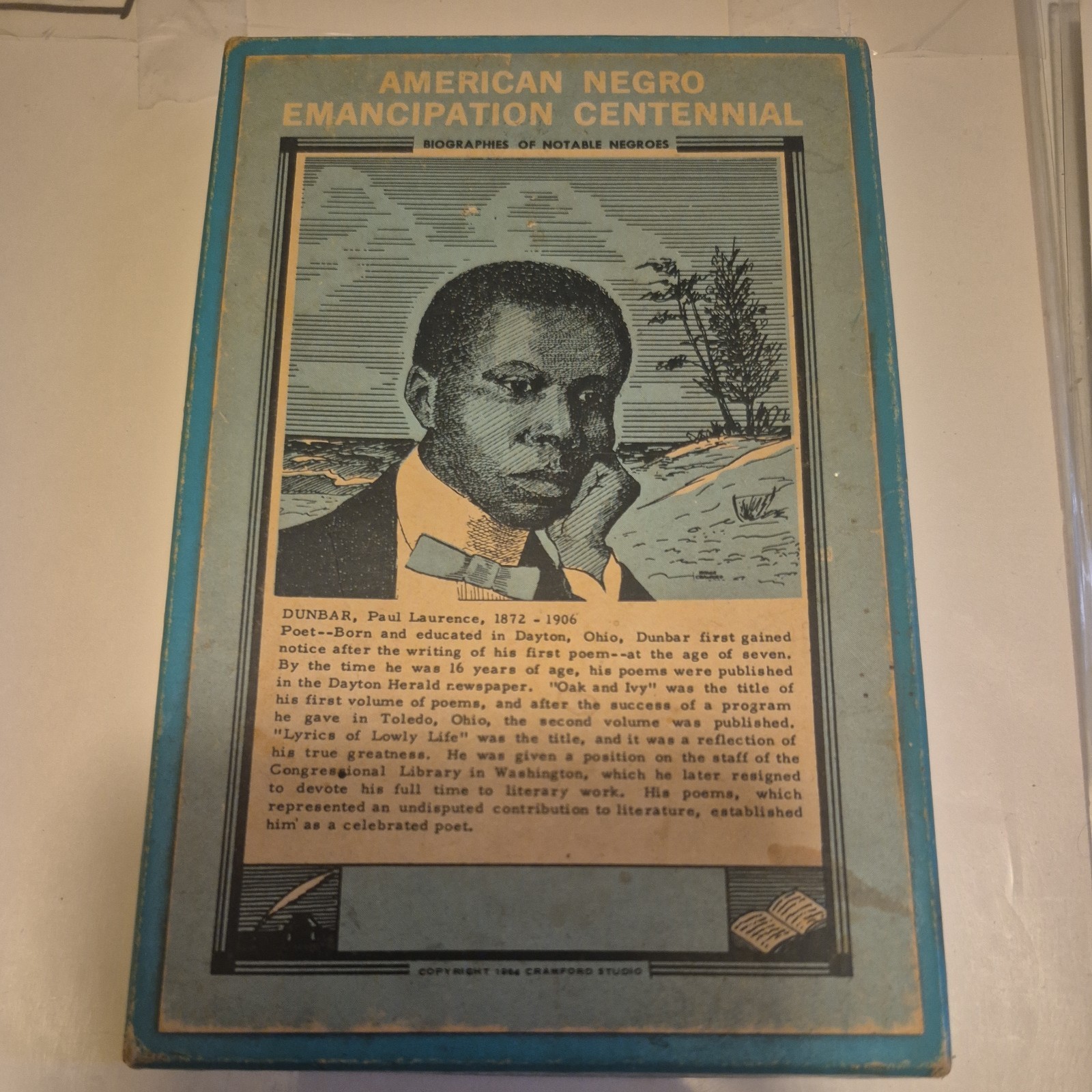 1964 African American Emancipation Centennial Postcard PC Boxed Set (20) cards