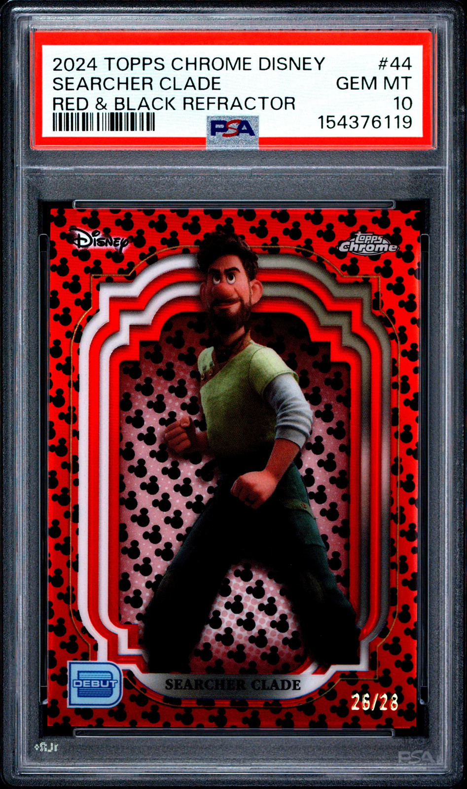2024 Topps Chrome Disney Searcher Clade /28 #44 PSA 10