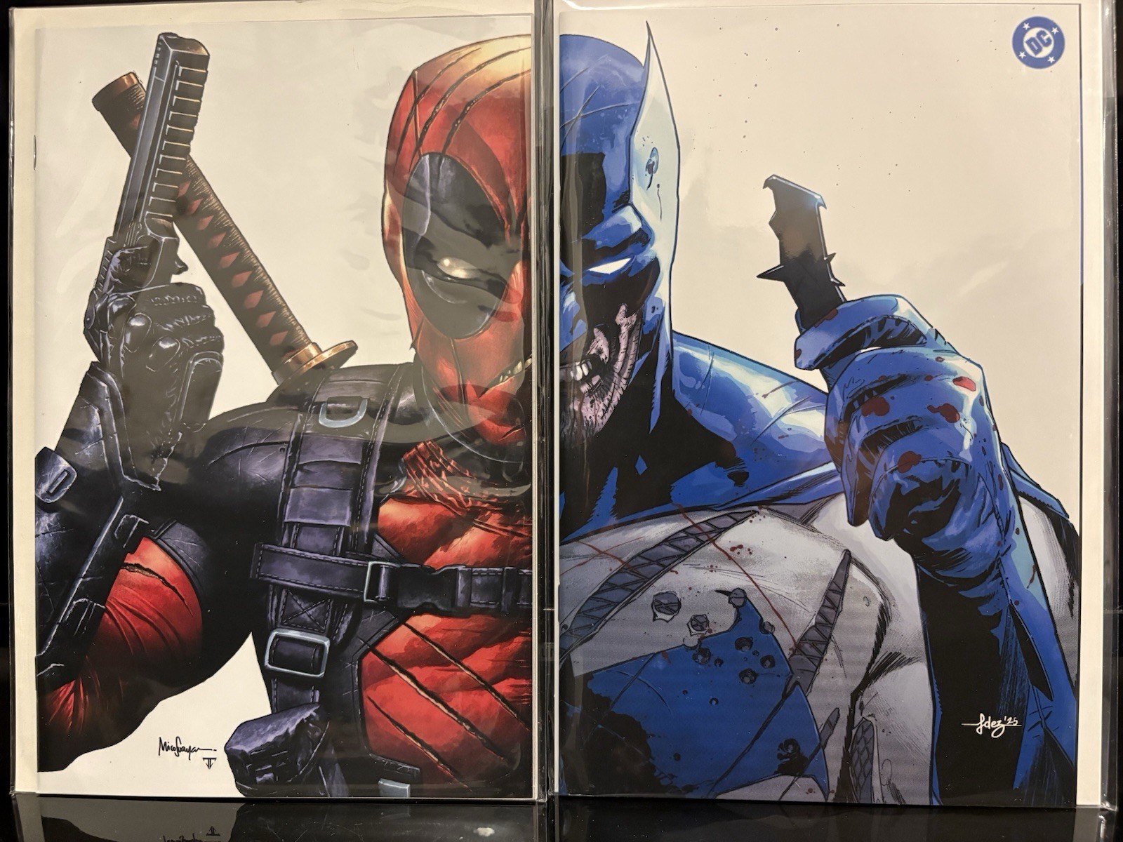 DEADPOOL WOLVERINE #9 & BATMAN #1 Whiteout Virgin Set BTC Secret DROP NYCC 2025 DEADPOOL WOLVERINE #9 & BATMAN #1 Whiteout Virgin Set BTC Secret DROP NYCC 2025