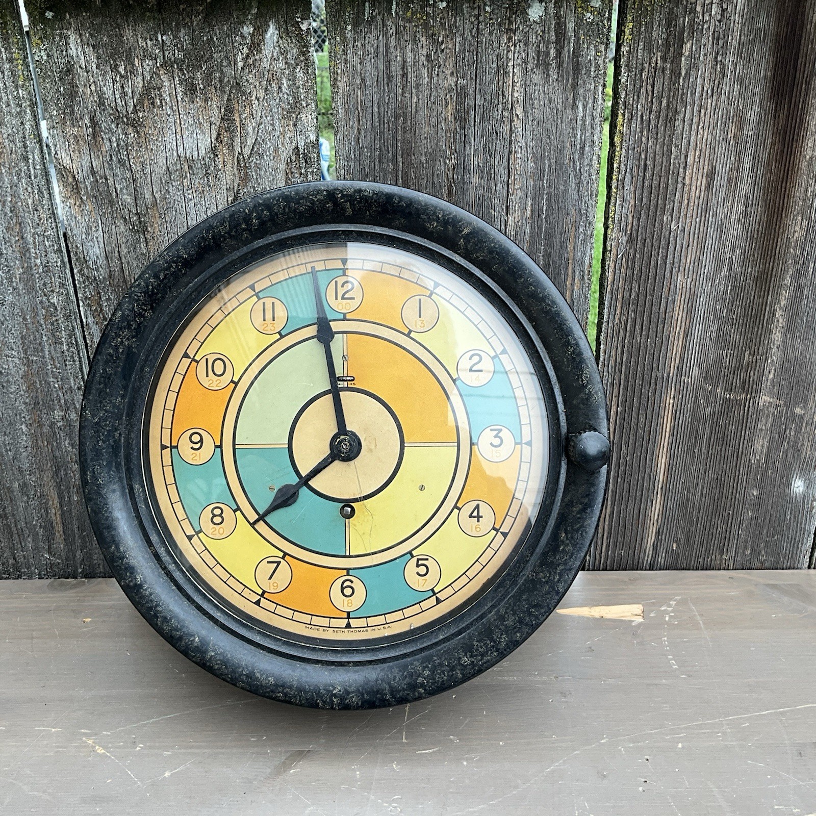 WW2 US air force sector clock,time zone tracking of enemy air craft,restoration