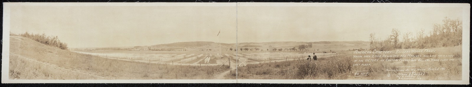 Photo:Belleau Wood France American Cemetery 1919 Marines Chateau Thierry
