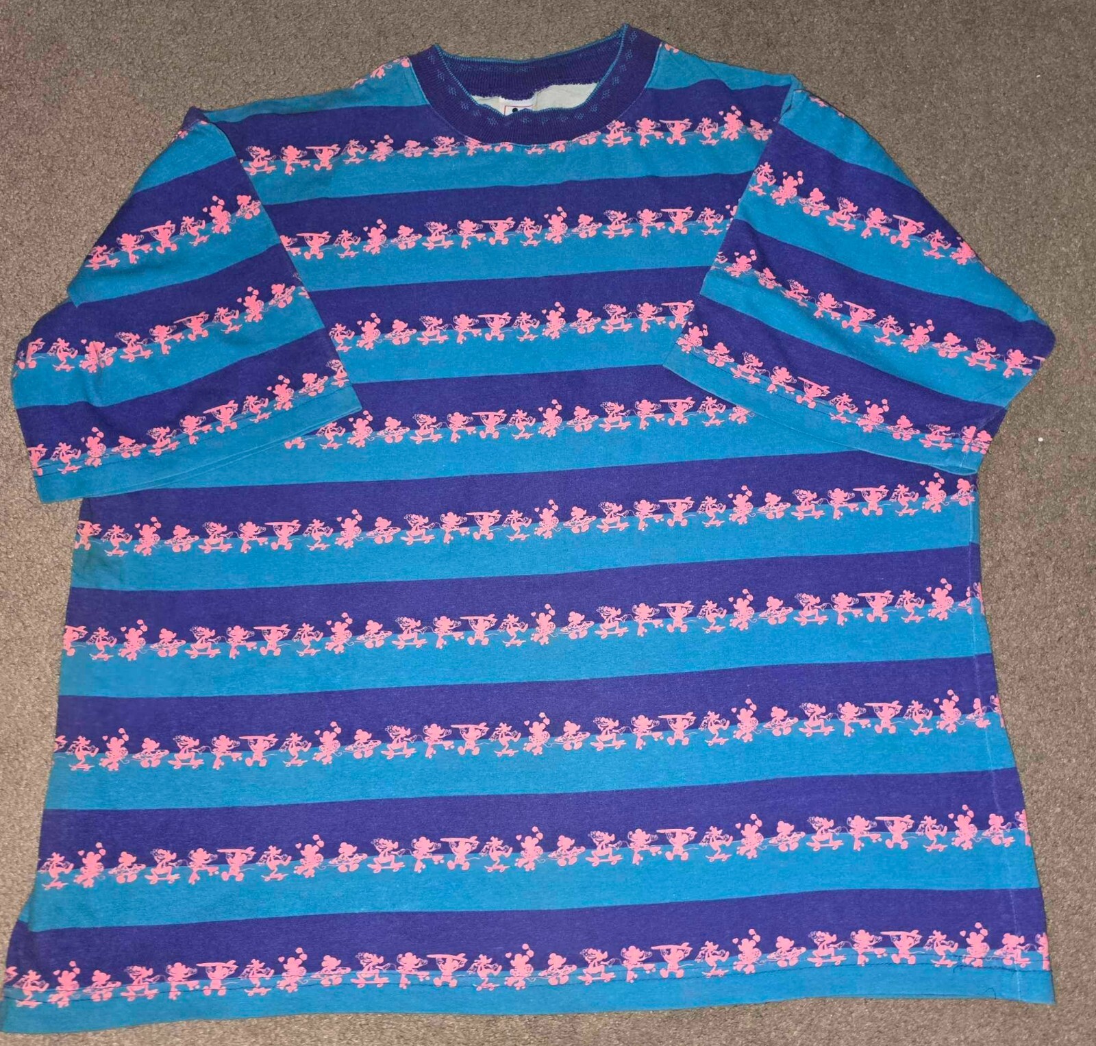 Vtg Disney Wear All Over Print AOP Shirt L/XL *FITS BIGGER* Made in USA