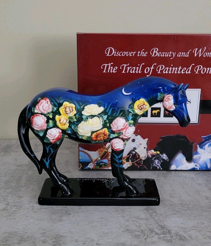 Trail Of Painted Ponies 12289 Night Flower, 1E 0023, Signed, Low Number Trail Of Painted Ponies 12289 Night Flower, 1E 0023, Signed, Low Number