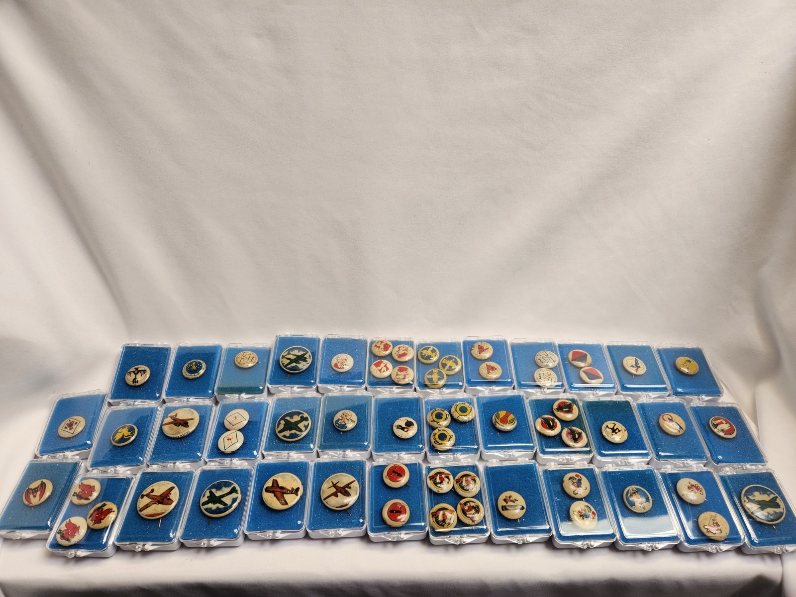 Collection of Rare Vtg 1940s Pep Kelloggs cartoon Premium button/pins 58 total
