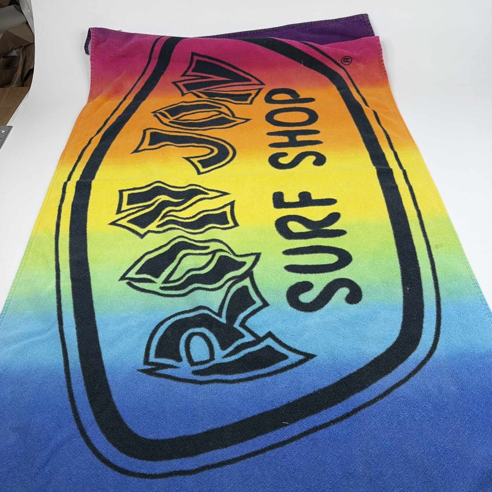 VTG Ron Jon Surf Shop Beach Towel Colorful 100% Cotton LGBTQ 51 x 26