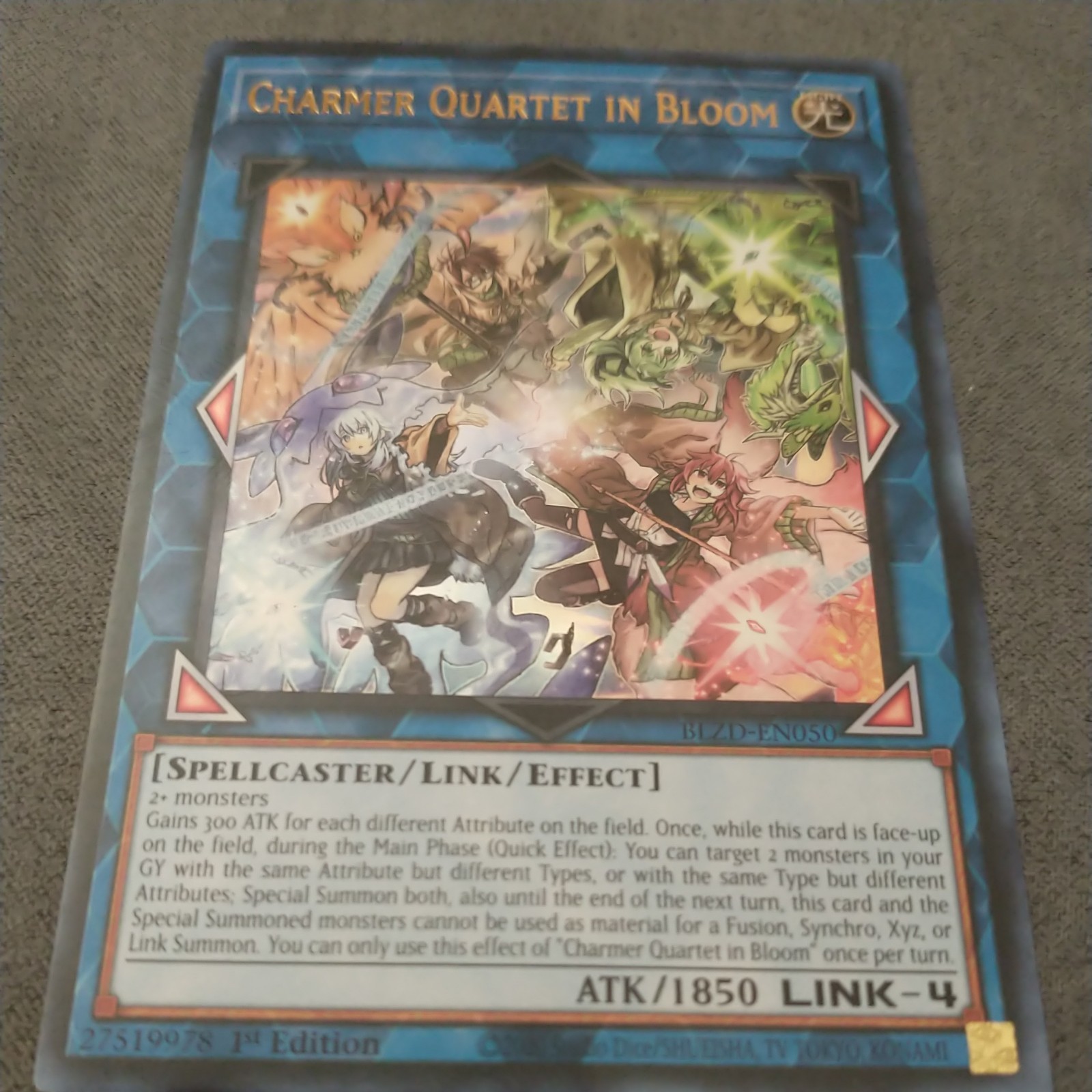 Yugioh BLZD-EN050 Charmer Quartet In Bloom Ultra Presale  