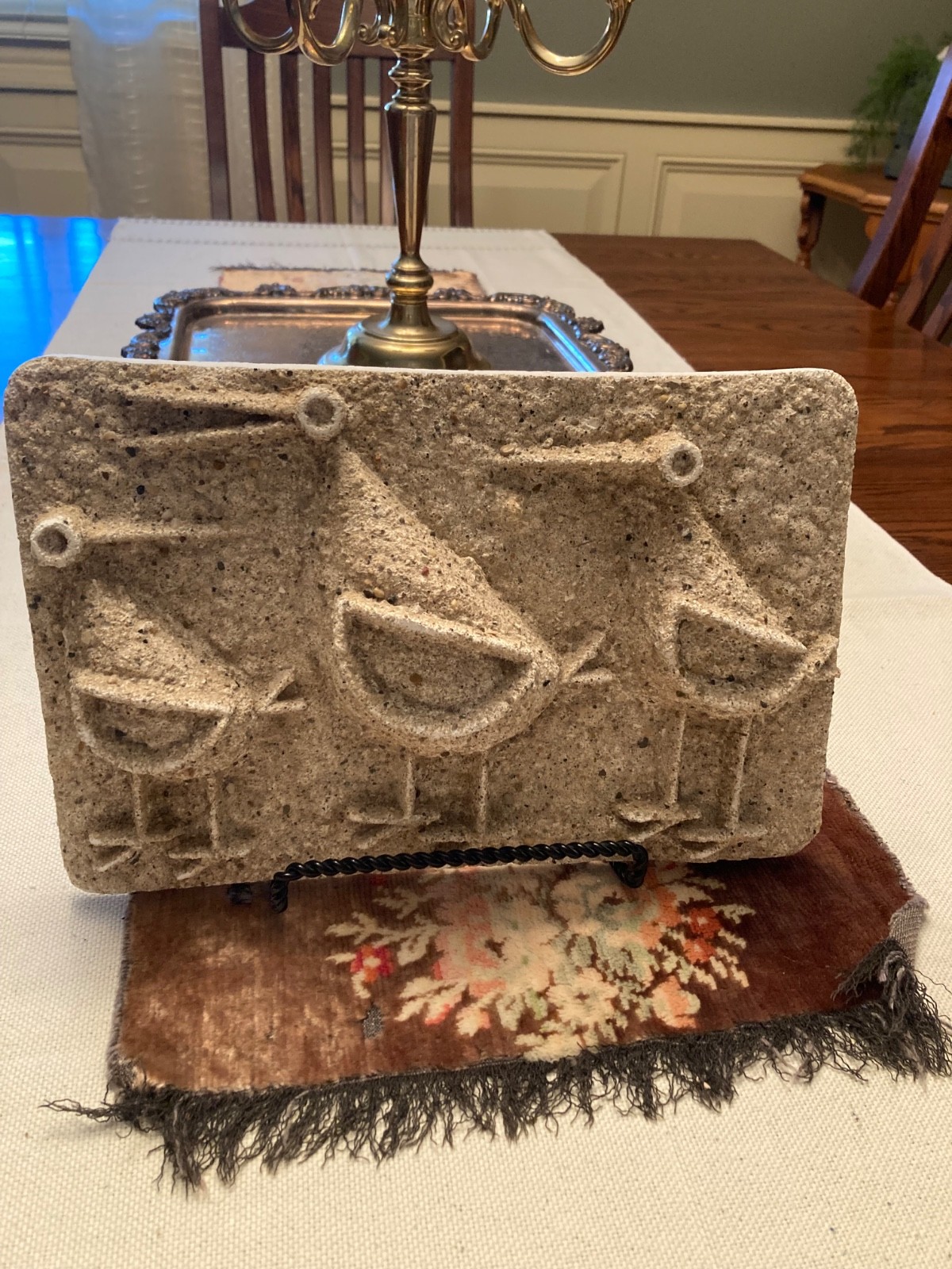Rare Mid Century Artist Barbara Field 3 Bird Sandcast Wall Hanging/Shelf Decor