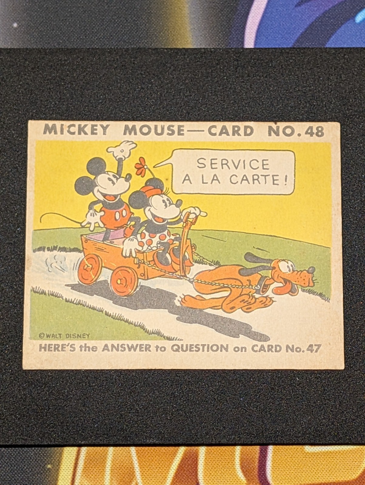 1935 Walt Disney Mickey Mouse Bubble Gum #48 • Type 2 • Service A La Carte