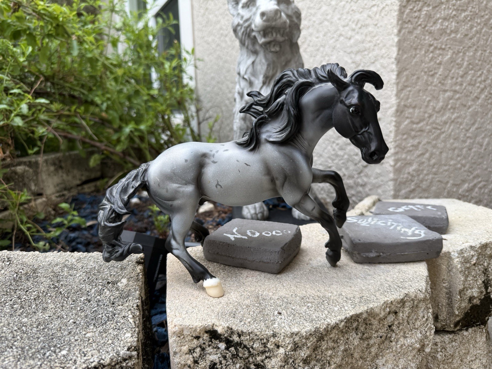 Rare Retired Breyer Horse #1279 Blue Roan Nokota Mustang Benefit Model