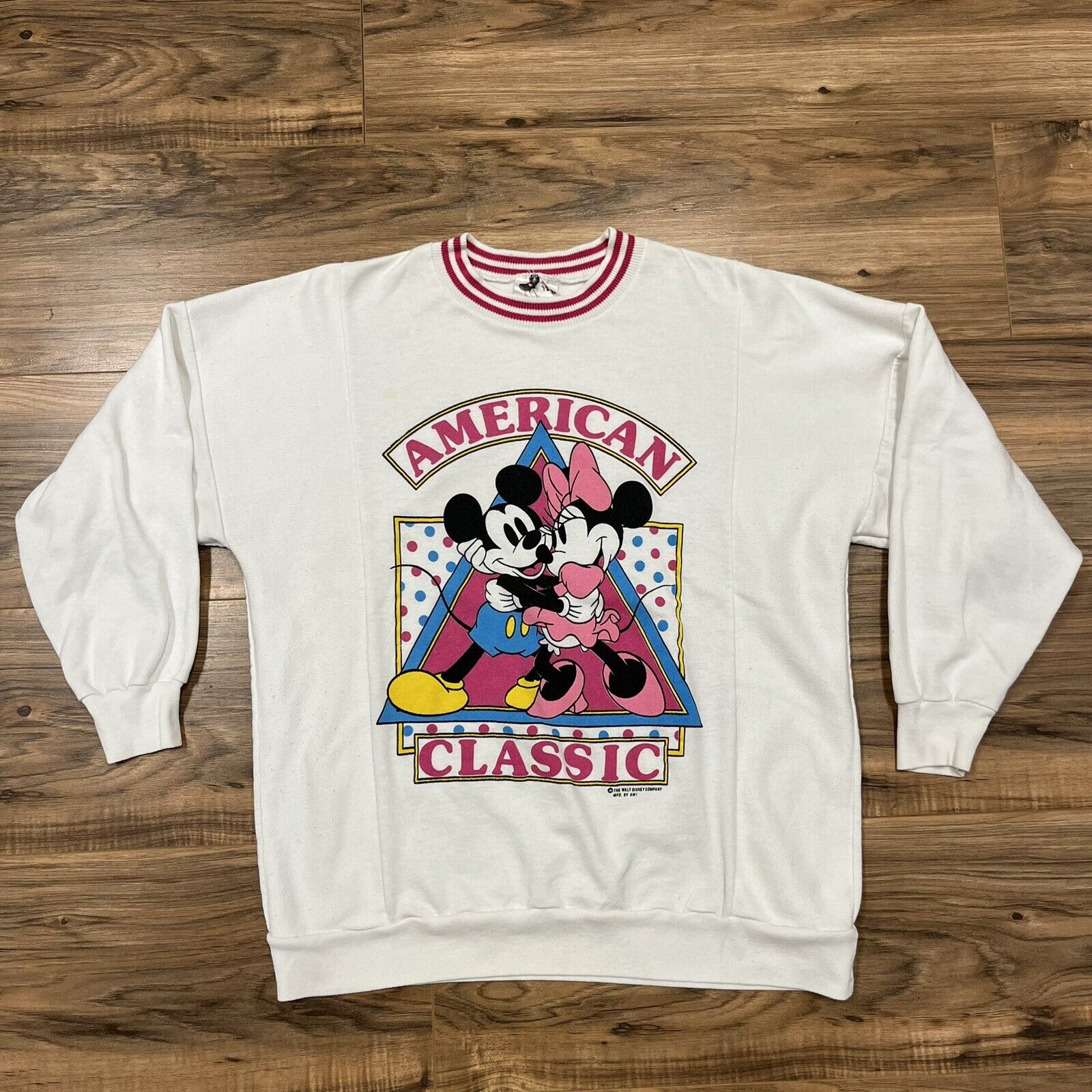 Vintage Mickey Mouse Collection by Allison Mfg Womens M Sweatshirt Minnie USA
