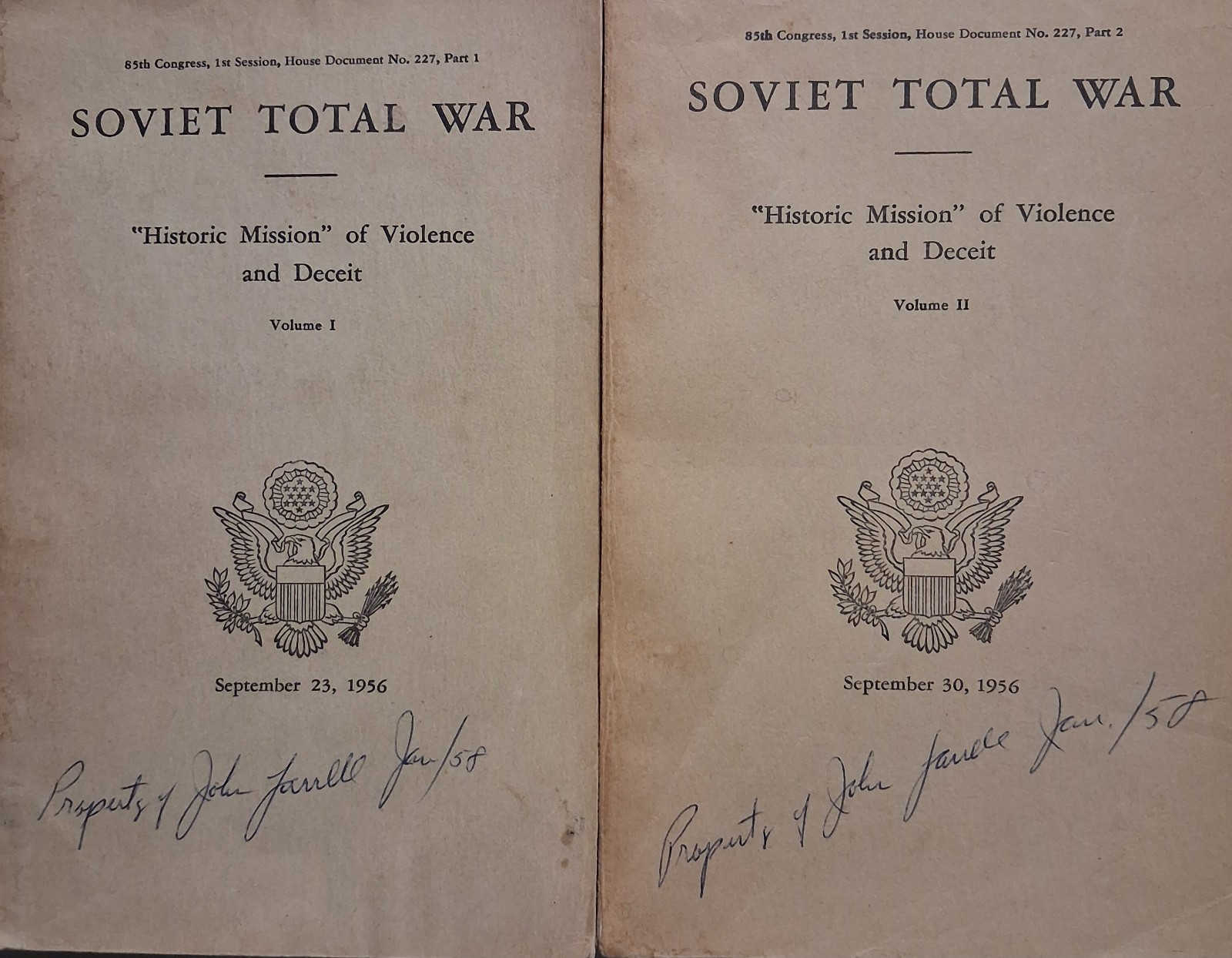 1956 US SOVIET TOTAL WAR Counter Intel VIOLENCE DECEIT Cold War VOL I & II MAP 1956 US SOVIET TOTAL WAR Counter Intel VIOLENCE DECEIT Cold War VOL I & II MAP