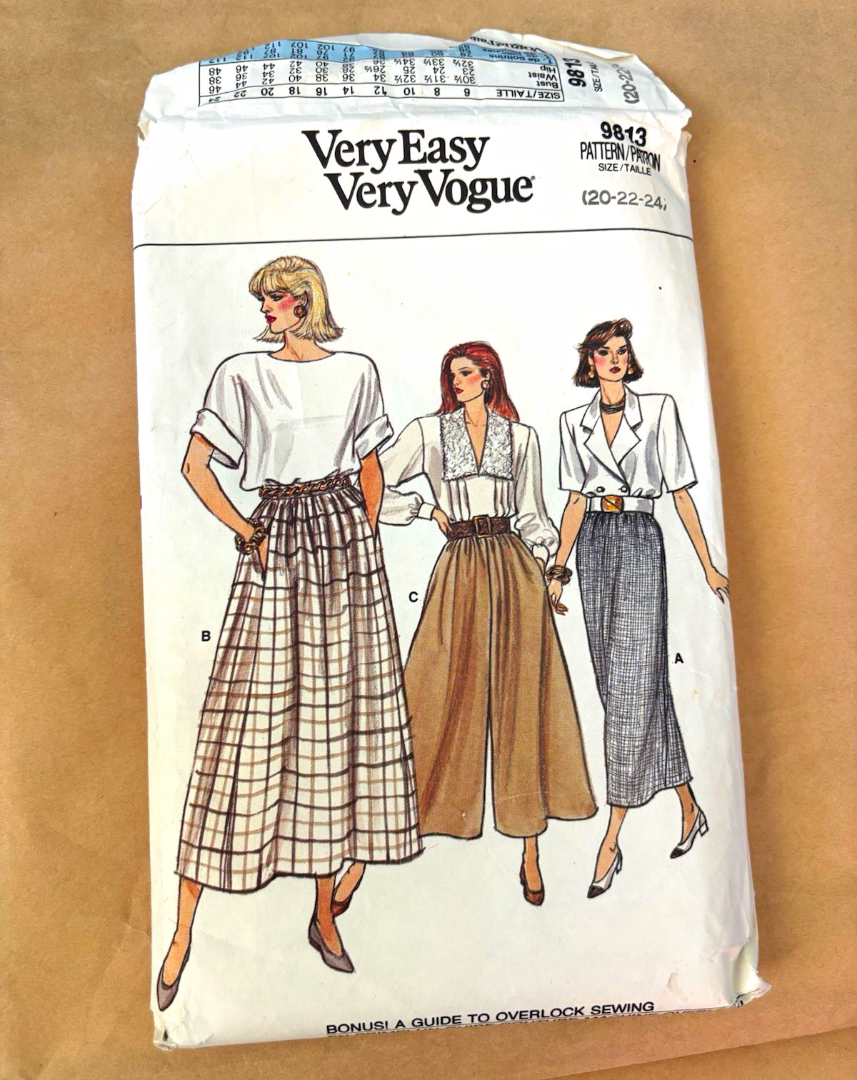 Vogue Patterns Very Easy Very Vogue 9813 Women\'s Skirt Sewing Pattern 20-22-24