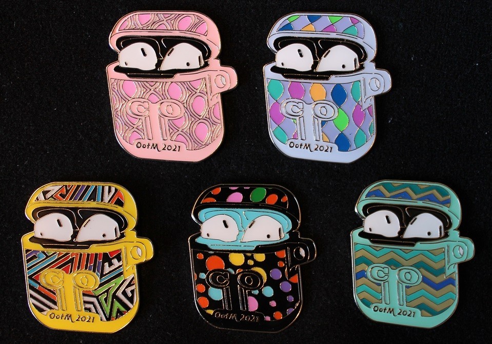 2021 Colorado Odyssey of the Mind Earbuds OM Trading Pin Set