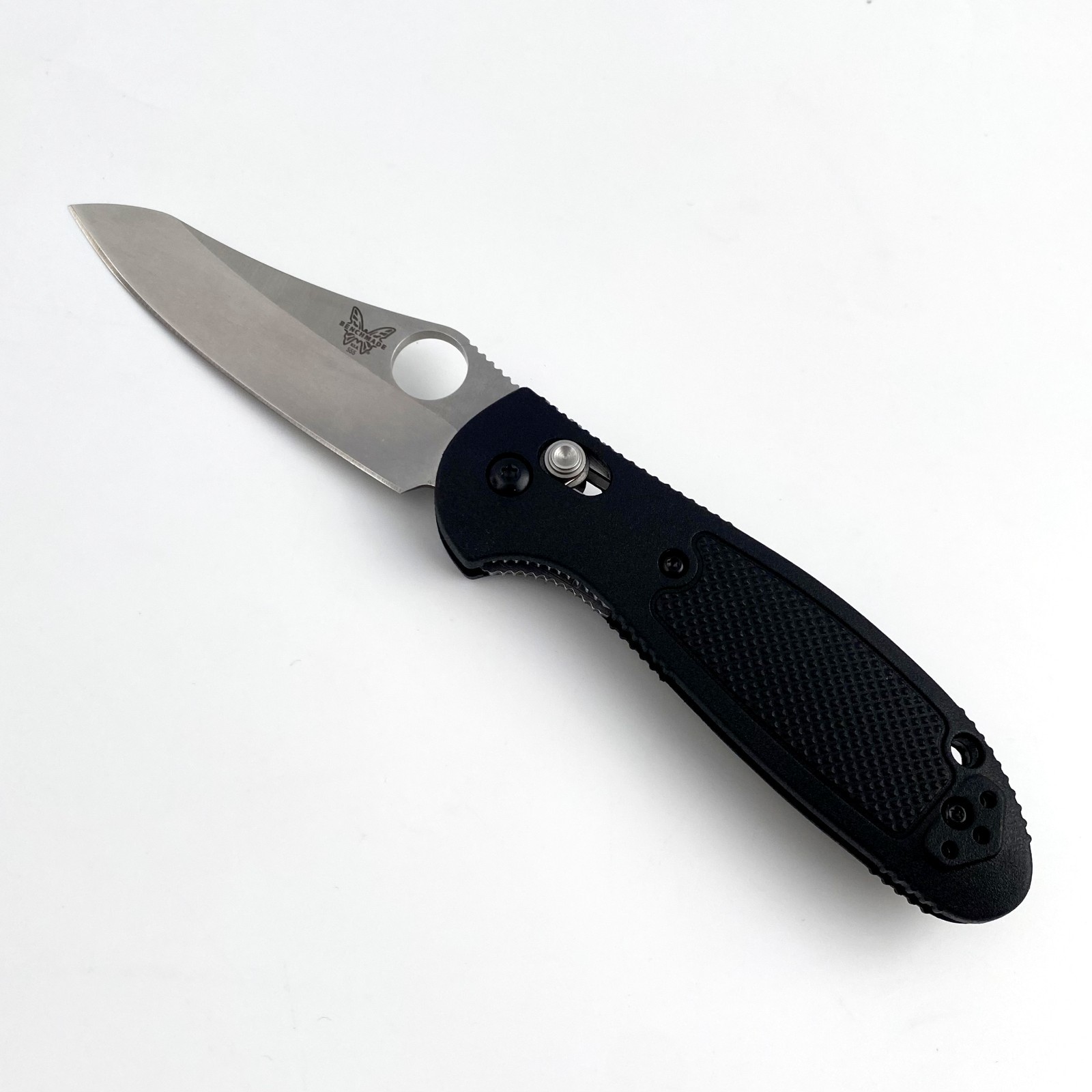 Benchmade 555-S30V Mini Griptilian Black Grivory Drop-point Folding Knife