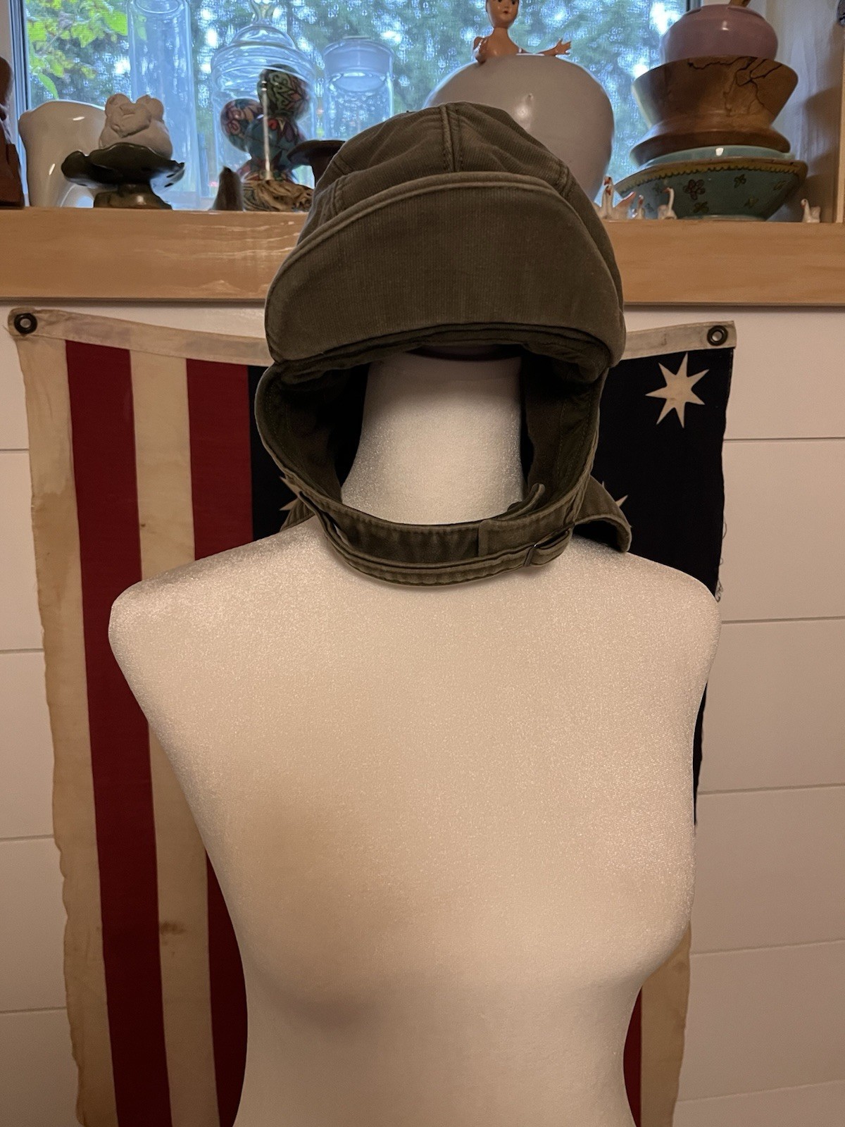 Vtg WWII 40s USN U.S. Navy Deck Hat Cap Chin Strap Wool PIlot Flight Winter Vtg WWII 40s USN U.S. Navy Deck Hat Cap Chin Strap Wool PIlot Flight Winter