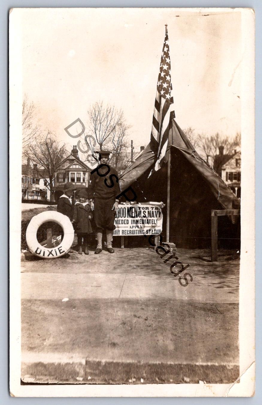 K60/ Interesting RPPC Postcard c1910 Navy Recruiting Station \