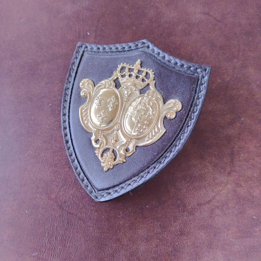 Miu Miu Emblem Brooch Leather Winter Coat Accessory Used