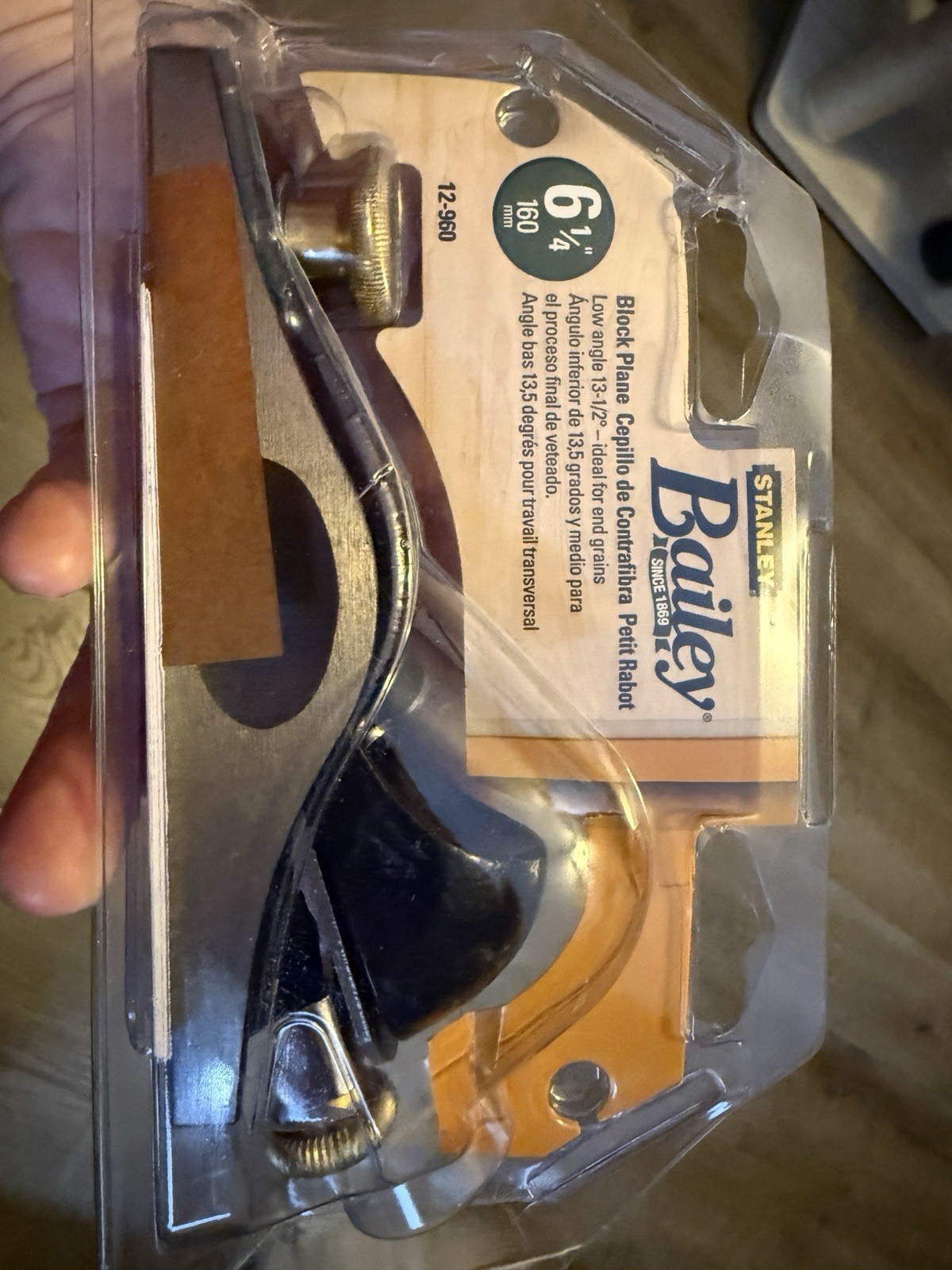 NEW Stanley Bailey 13.5° Low Angle Block Plane No. 12-960, 6 1/4”L, Adj. Mouth