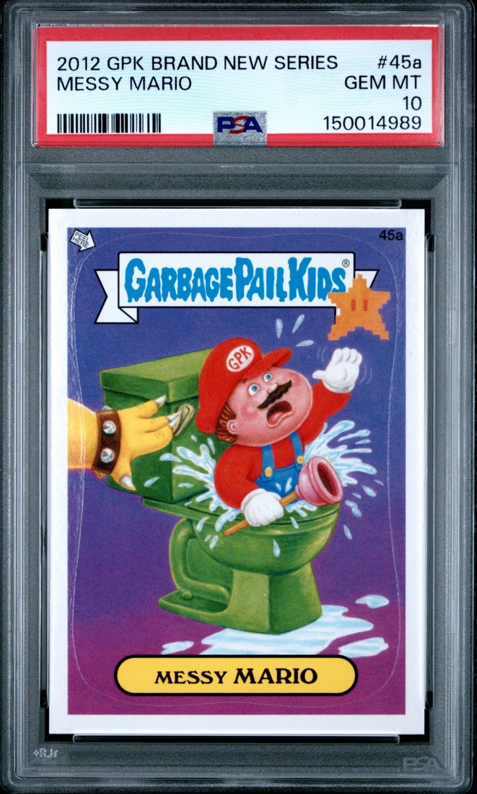 2012 Topps Garbage Pail Kids BNS1 MESSY MARIO 45a PSA 10 GEM Super Bros. NES SMB