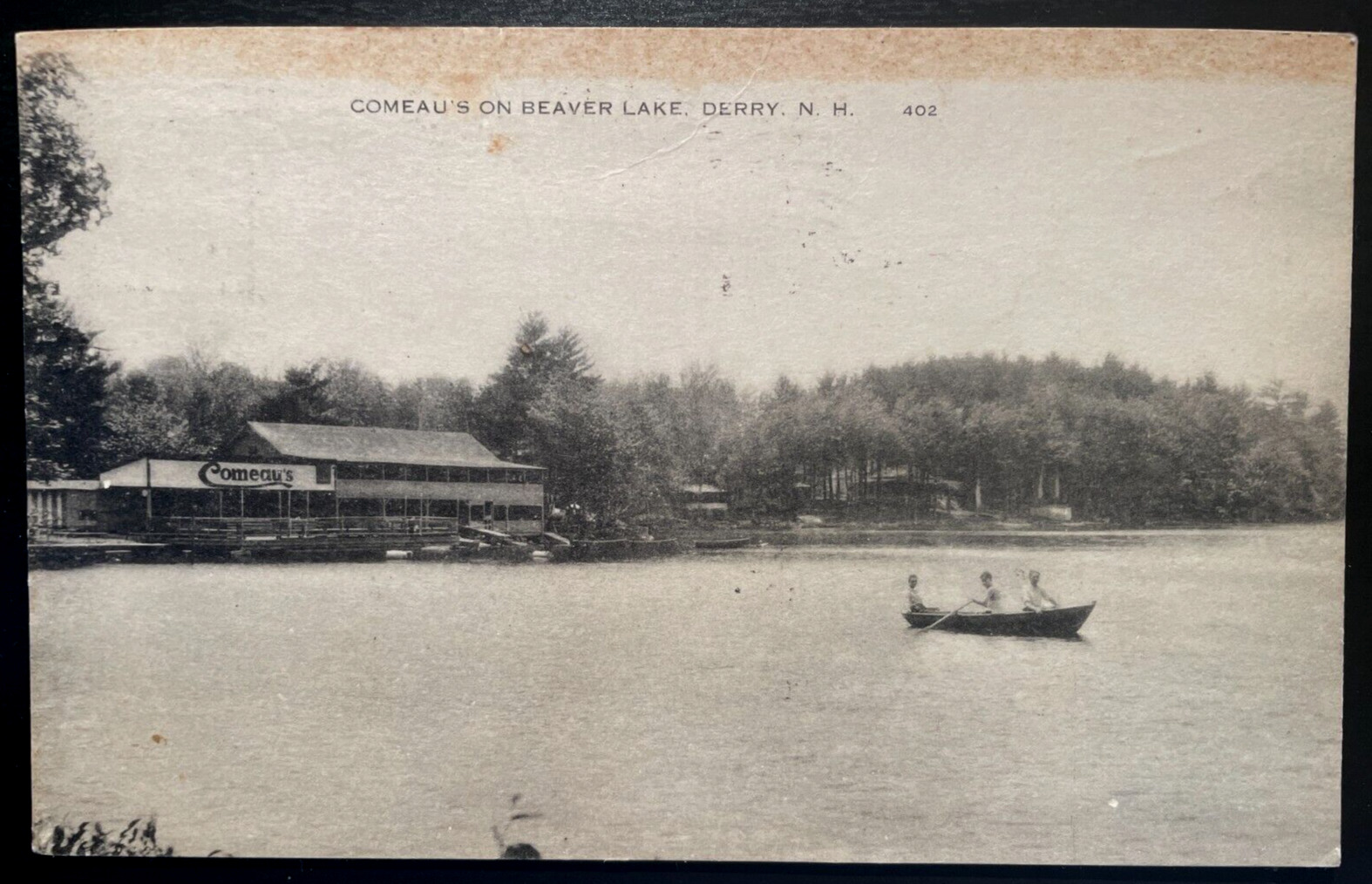 Vintage Postcard 1948 Comeau\'s on Beaver Lake, Derry,  New Hampshire (NH)