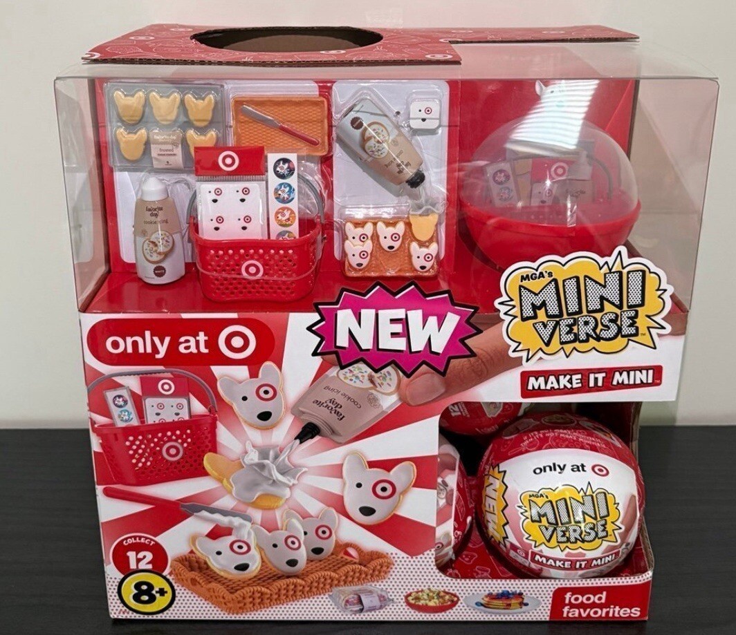 MGA’s Miniverse Make It Mini Target Food Favorites Wth 10 Ball&Display Case NEW