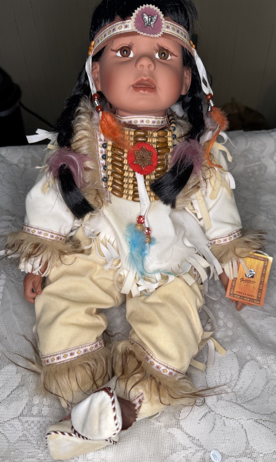 Indian Native American Baby Doll 19” Limited Edition