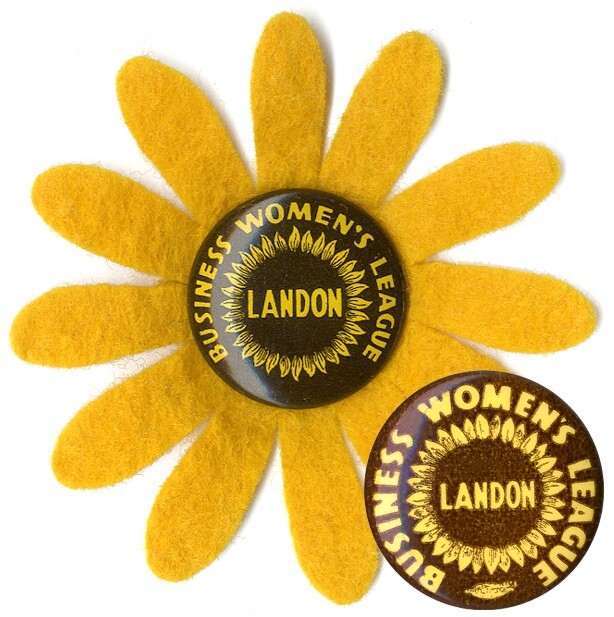1936 Alfred Landon BUSINESS WOMEN'S LEAGUE Pinback Button Set