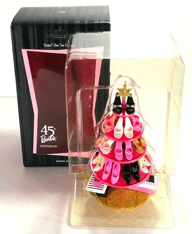 Hallmark BARBIE SHOE TREE Ornament 2004 Barbie Shoes & Shoeboxes New Old Stock