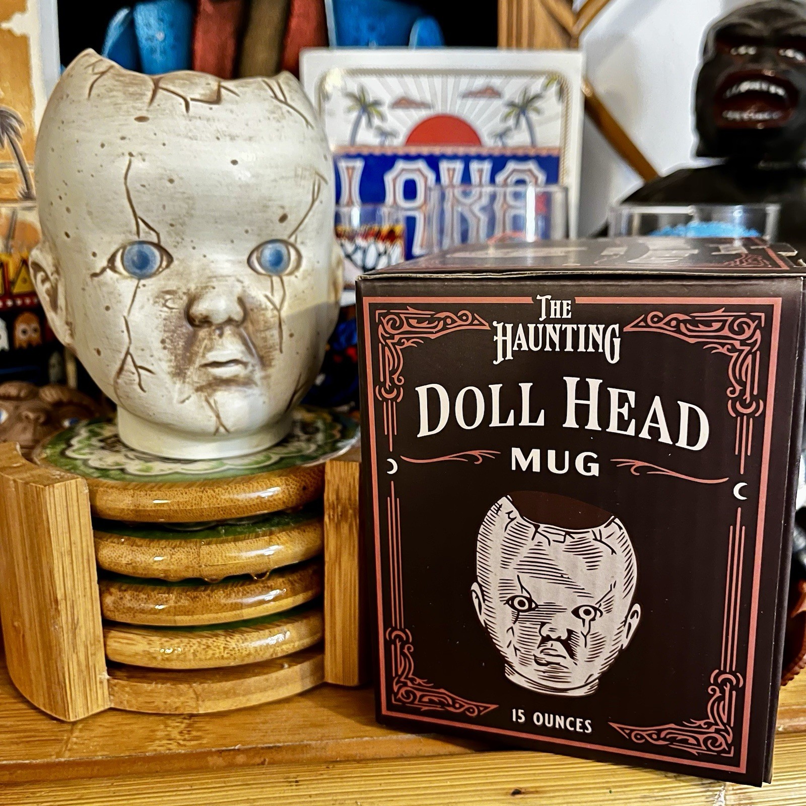 The Haunting TIKI Mug Miracle Bar (Sippn\' Santa) 2026 Doll Head Mug 1st ED EVER