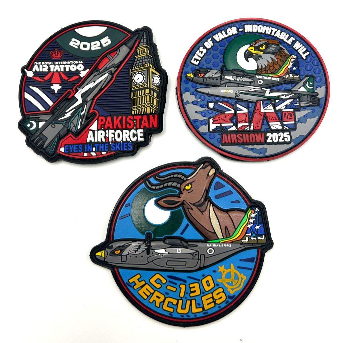 PAKISTAN AIR FORCE- C-130&JF-17 RIAT AIRSHOW 2025 BUNDLE-HIGH QUALITY PVC PATCH